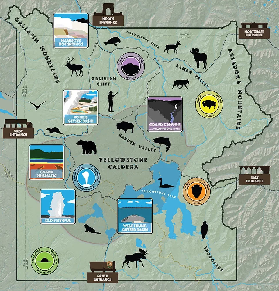 Maps & Live Conditions — Yellowstone area