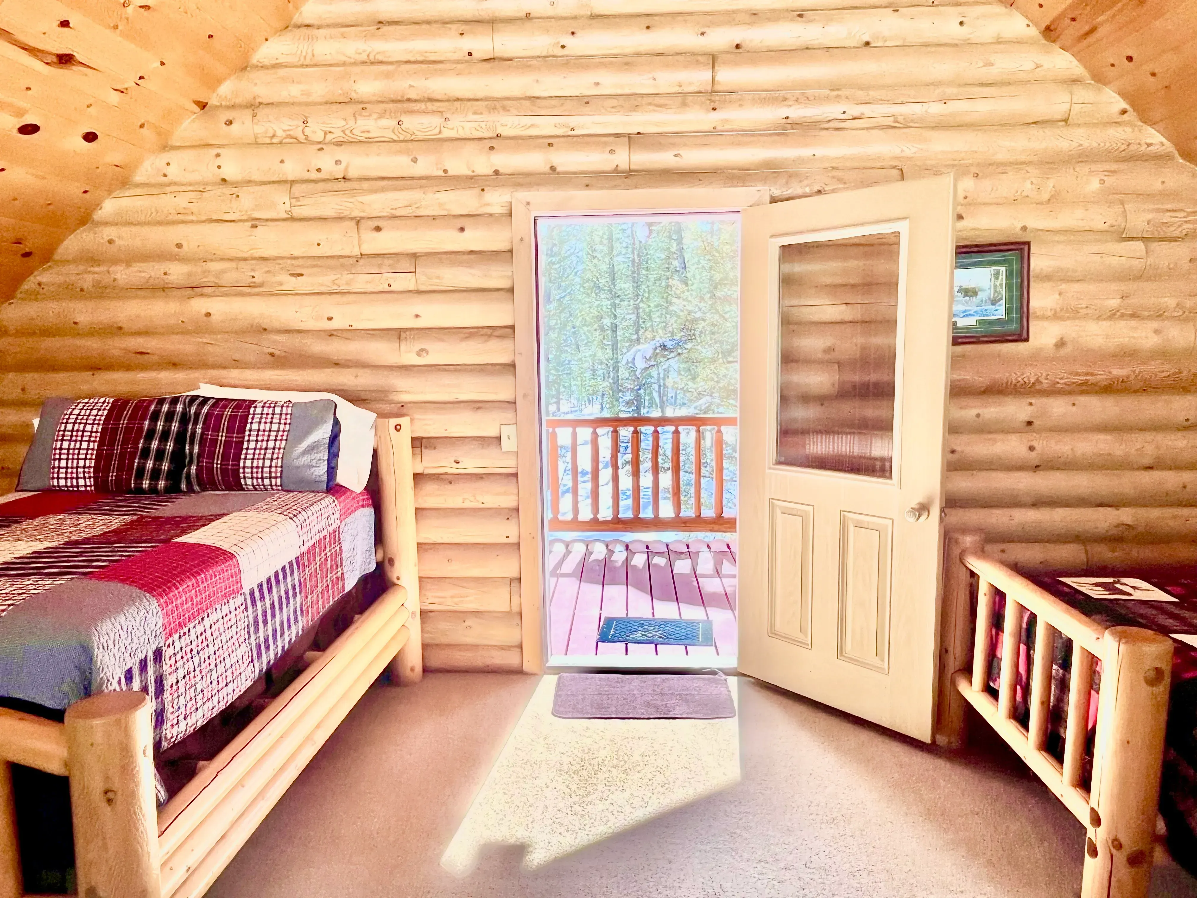 Loft bedroom at Lodgepole Pines Retreat
