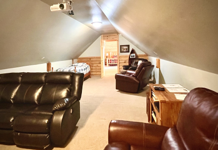 Bonus game room at Lodgepole Pines Retreat